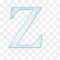 淡雅玻璃字母Z