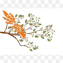 树枝上的鸟