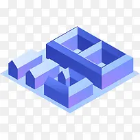 2.5D商务矢量插画