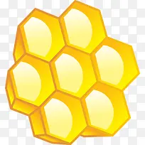 手绘黄色蜂巢
