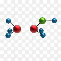 碳分子结构立体插画