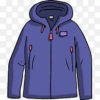 手绘蓝色衣服免抠图