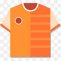 橙色足球运动服装