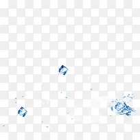 夏日的冰块冒烟的冰块