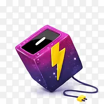 闪电可爱魔力盒子图标