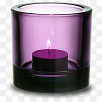 紫色杯装蜡烛素材