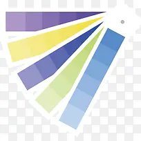 手绘卡通办公用品矢量色卡素材