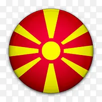 国旗马其顿对世界标志图标