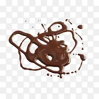 巧克力剪影手绘巧克力素材 喷溅