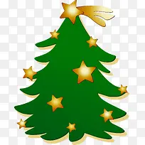 绿色星星圣诞树