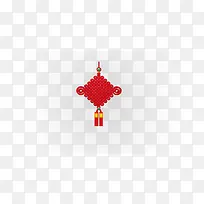 中国风红色中国结图标