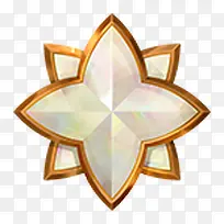 花形状卡通金边钻石效果
