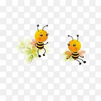 蜜蜂采花的图片