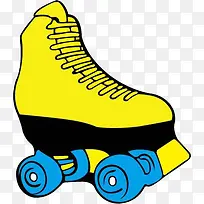 黄色卡通轮滑鞋