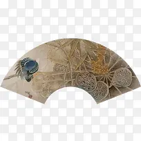 花鸟工笔画扇面