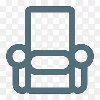扶手椅椅子沙发简约图标