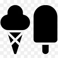 冰淇淋和雪糕图标