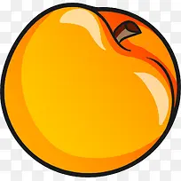 黄色立体卡通桃子