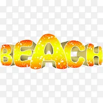 素材中国矢量beach海滩字