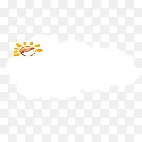 卡通太阳栏目框免抠素材