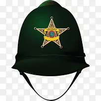 绿色的警察帽