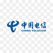 蓝色中国电信logo标志