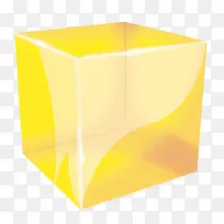 黄色透明大图标立方体