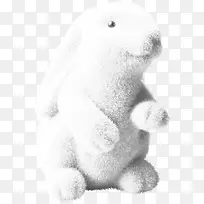 漂亮白色毛绒兔子