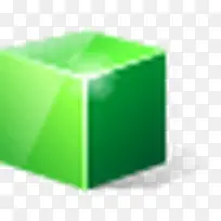 绿色立方体对象图标