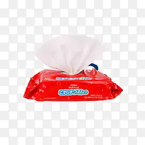 红色包装湿纸巾