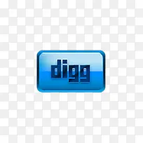 蓝色的Digg小按钮图标