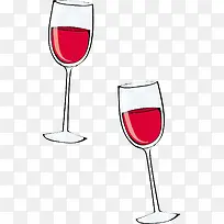 透明红酒杯