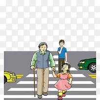 过马路的人