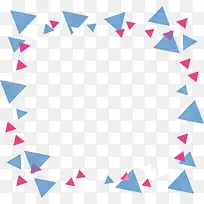 彩色三角形几何花纹边框
