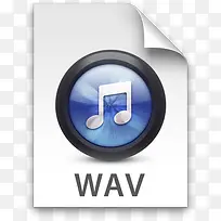 WAV蓝色iTunes的文件类型的图标