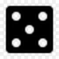 游戏骰子简单的黑色iphonemini图标