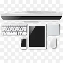 白色简洁桌面电子产品