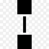 两黑方块垂直线的图形符号图标
