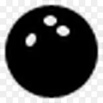 球保龄球简单的黑色iphonemini图标