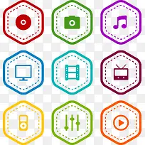 矢量手绘电子产品图标