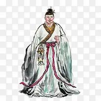 白袍文人画