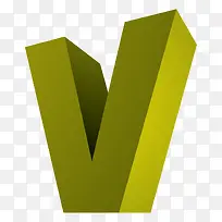 3D字母V