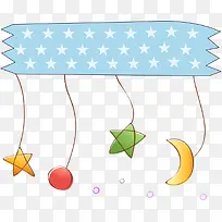 可爱星月挂饰