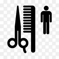 男性发型师图标