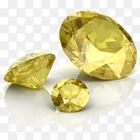 金色发光的钻石图