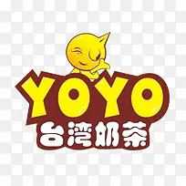 YOYO奶茶logo