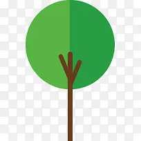 绿色扁平化小树