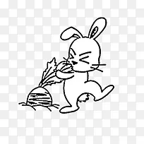 拔萝卜的小兔子