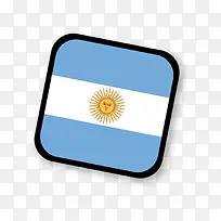 卡通阿根廷国旗贴纸