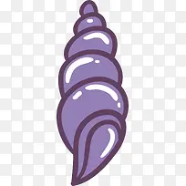 紫色闪耀卡通海螺